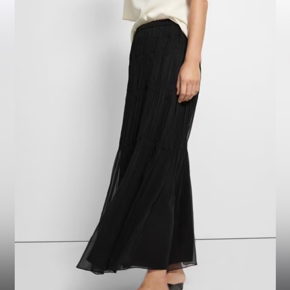 Theory Dresses & Skirts - NWOT SOLD OUT Theory Tiered Maxi Skirt in Crinkled Silk Chiffon